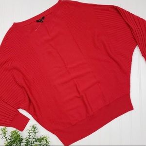 Lafayette 148 flattering dolman sleeve wool sweater.